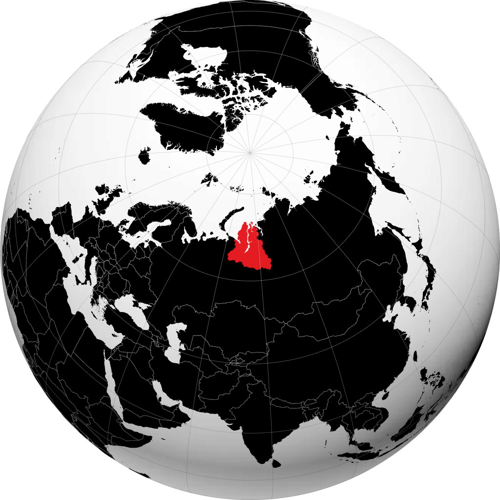 Autonomiczny Okręg Jamalsko-Nieniecki na globusie