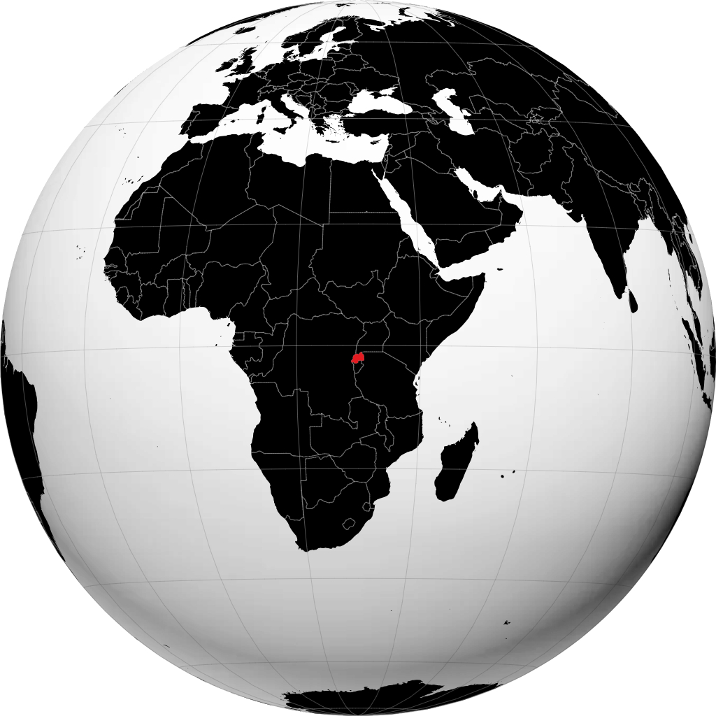 Rwanda na globusie