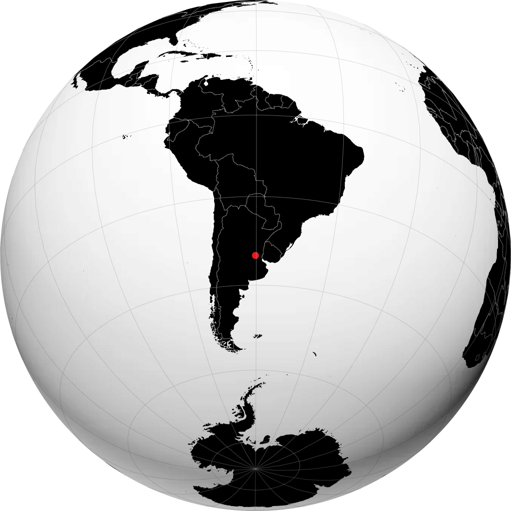 San Nicolás de los Arroyos na globusie