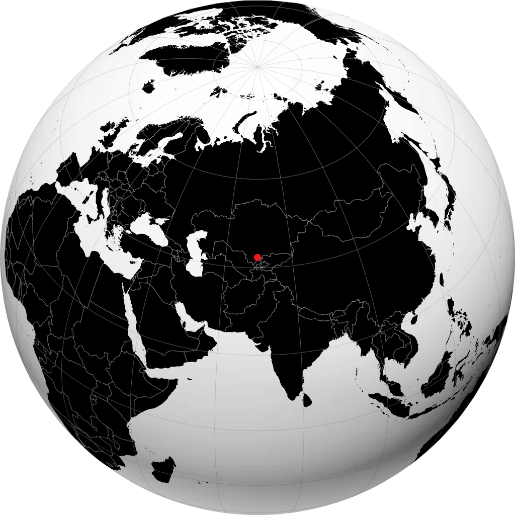 Szymkent na globusie
