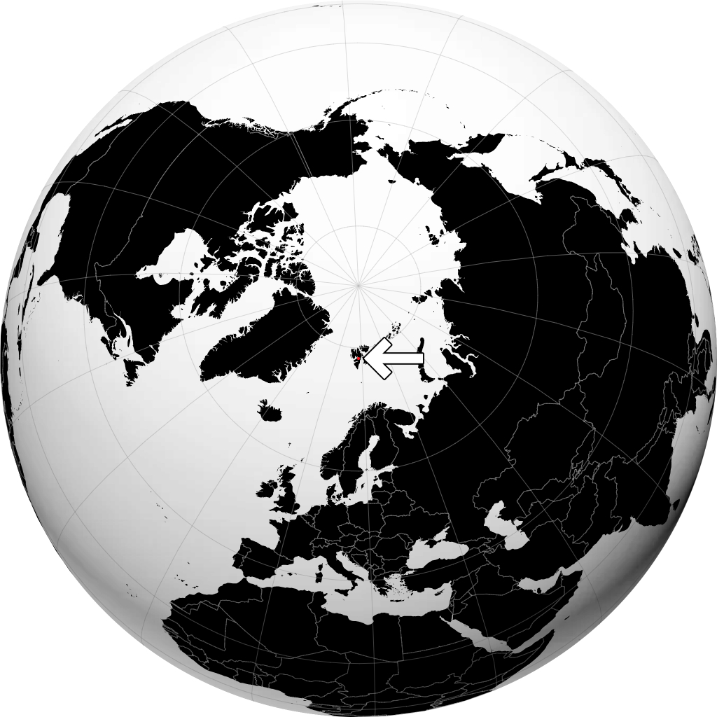 Svalbard i Jan Mayen na globusie