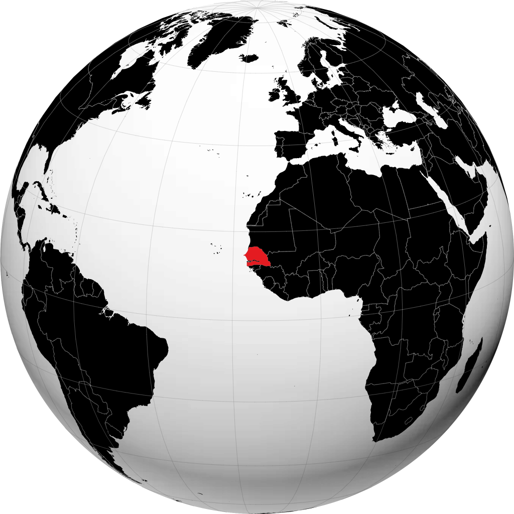 Senegal na globusie
