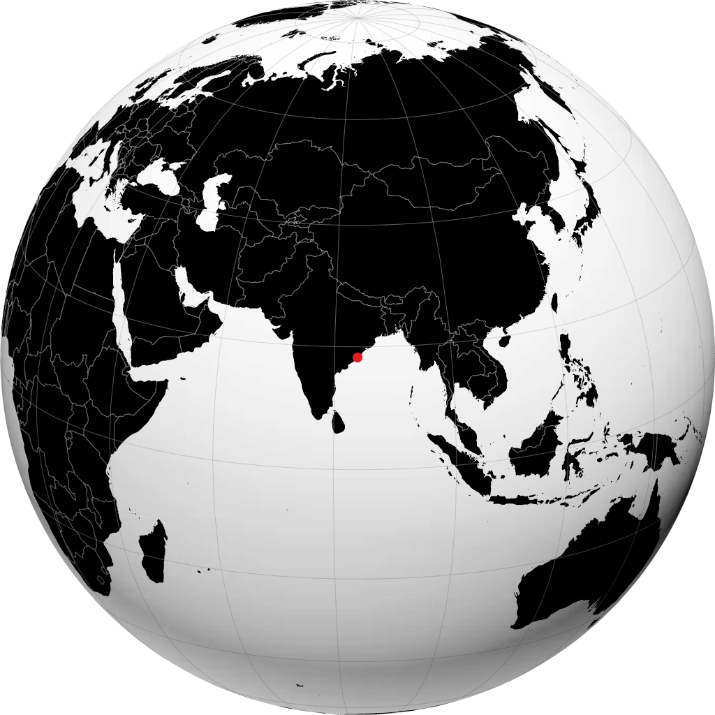 Srikakulam na globusie