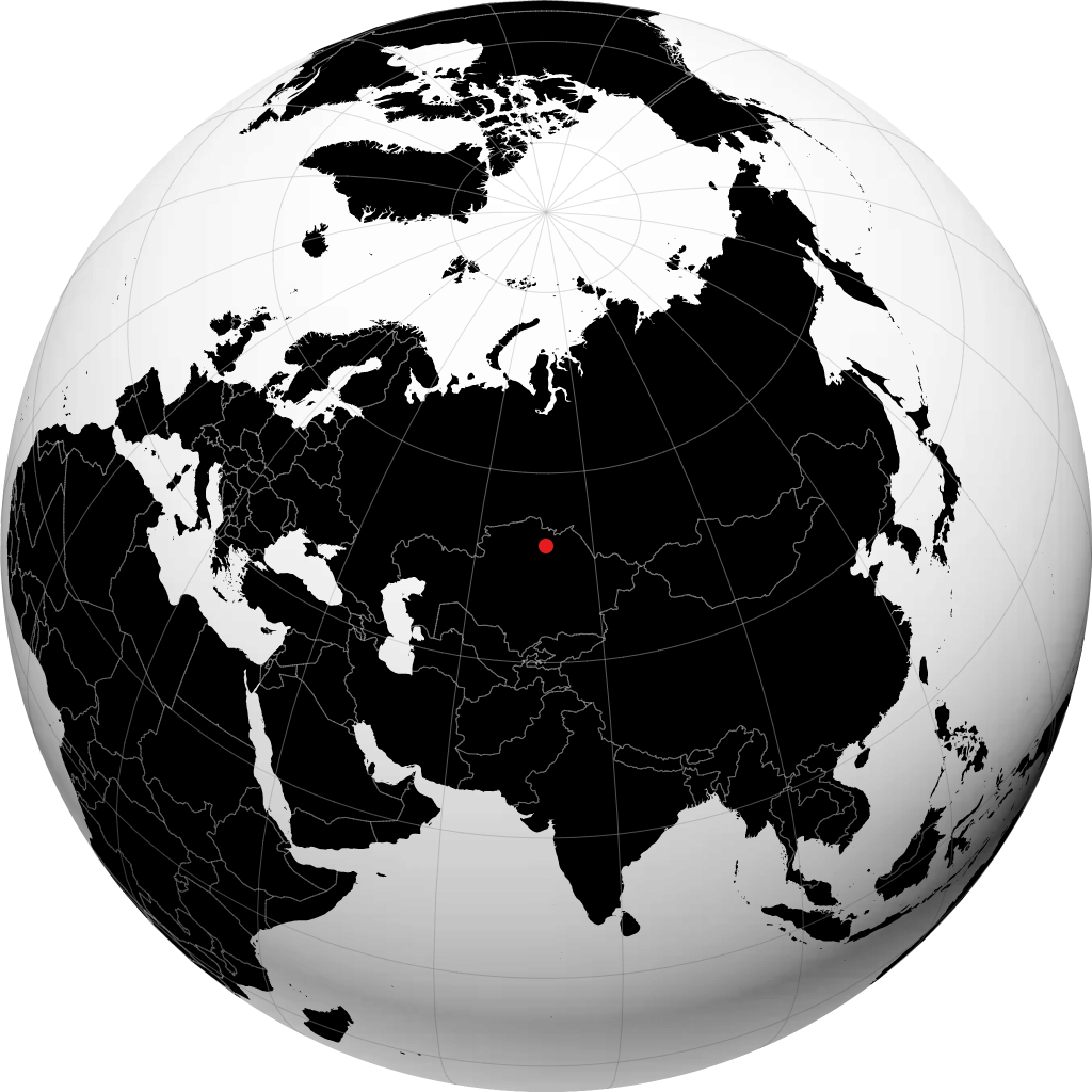 Stepnogorsk na globusie