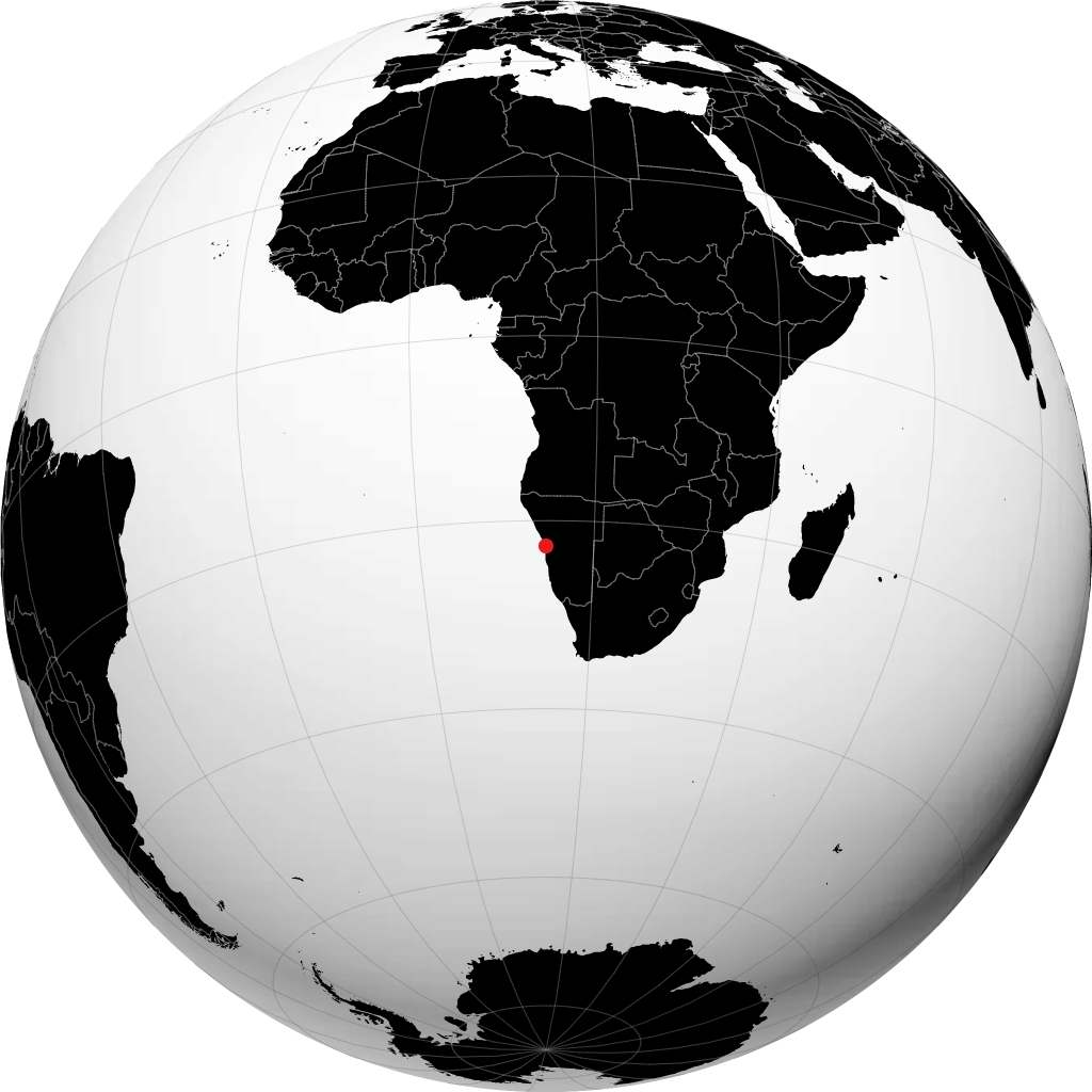 Swakopmund na globusie