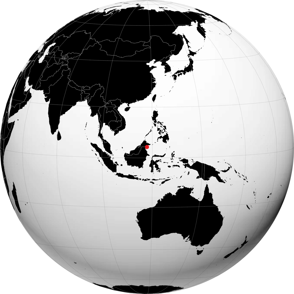 Tawau na globusie