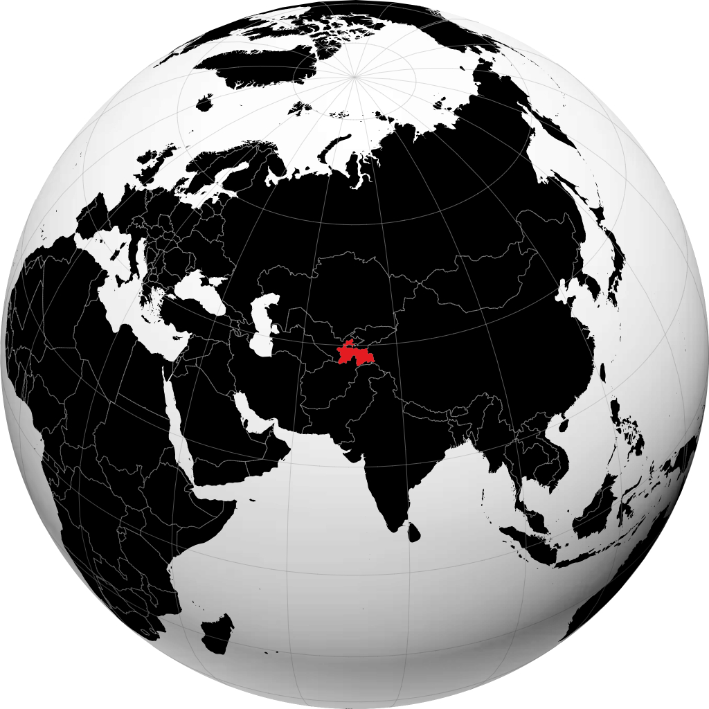 Tadżykistan na globusie