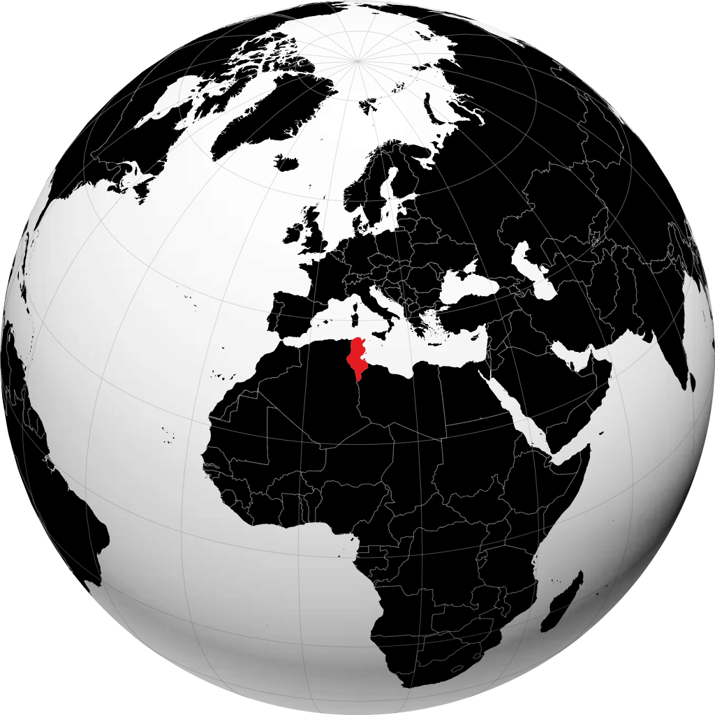Tunezja na globusie