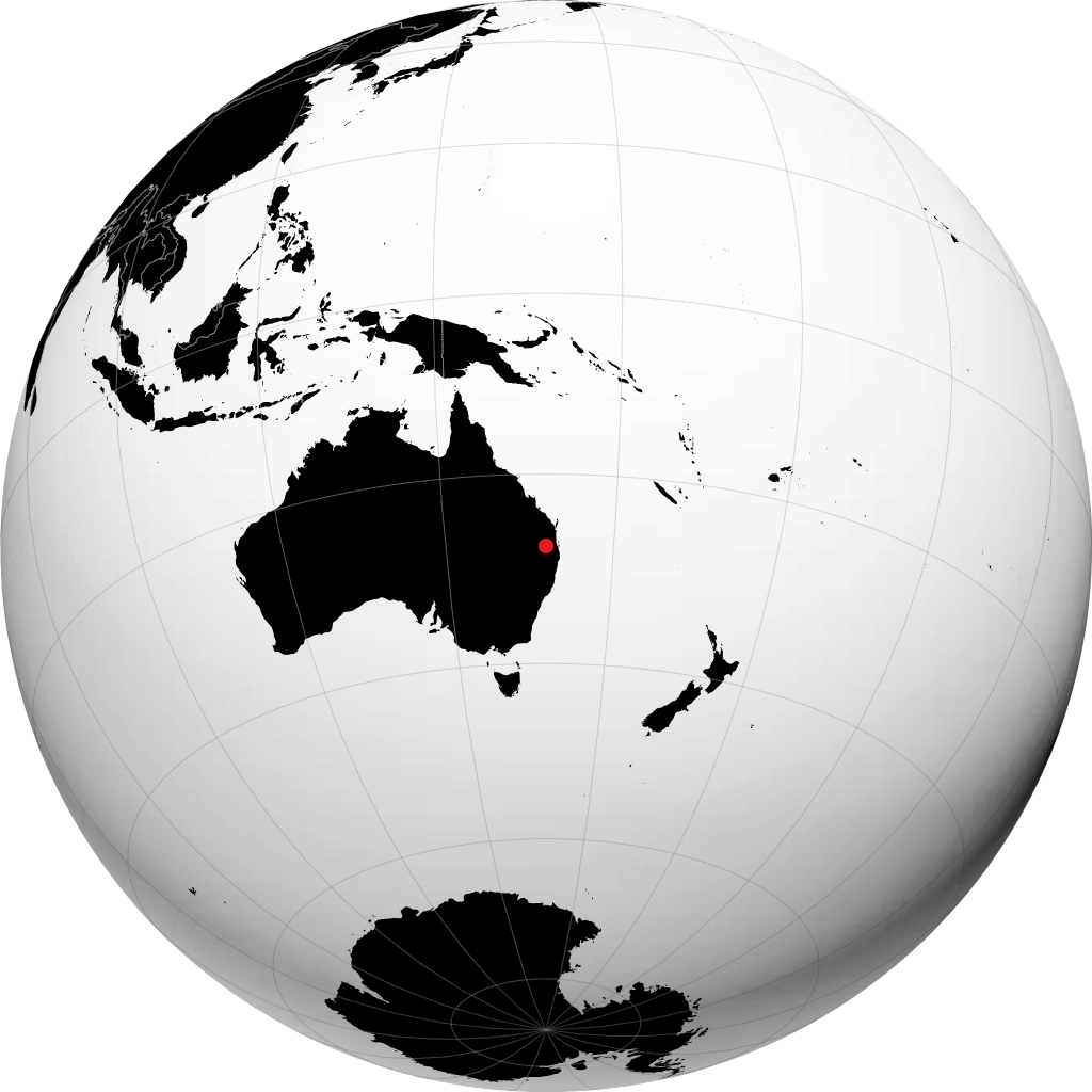 Toowoomba na globusie