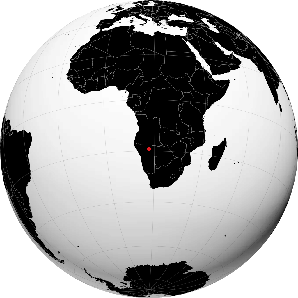 Tsumeb na globusie