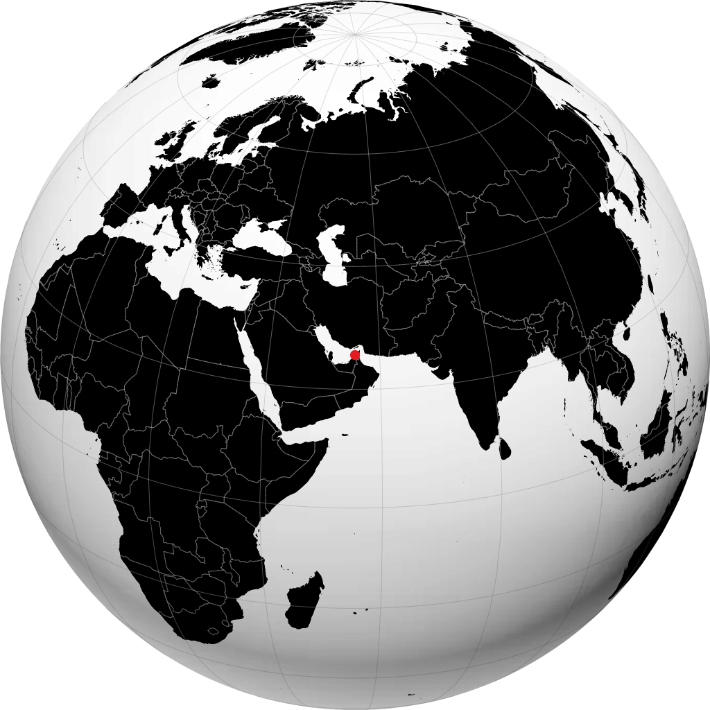 Umm al-Quwain na globusie