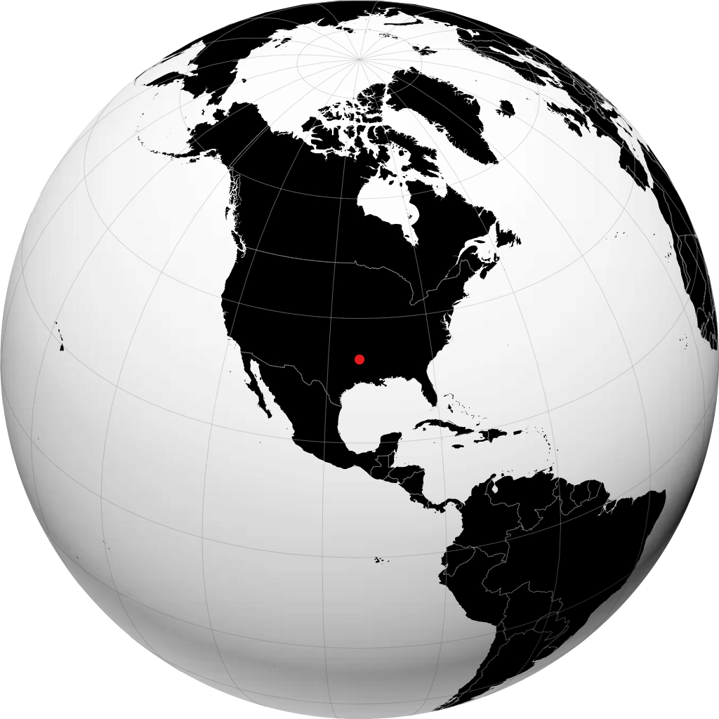 Texarkana na globusie