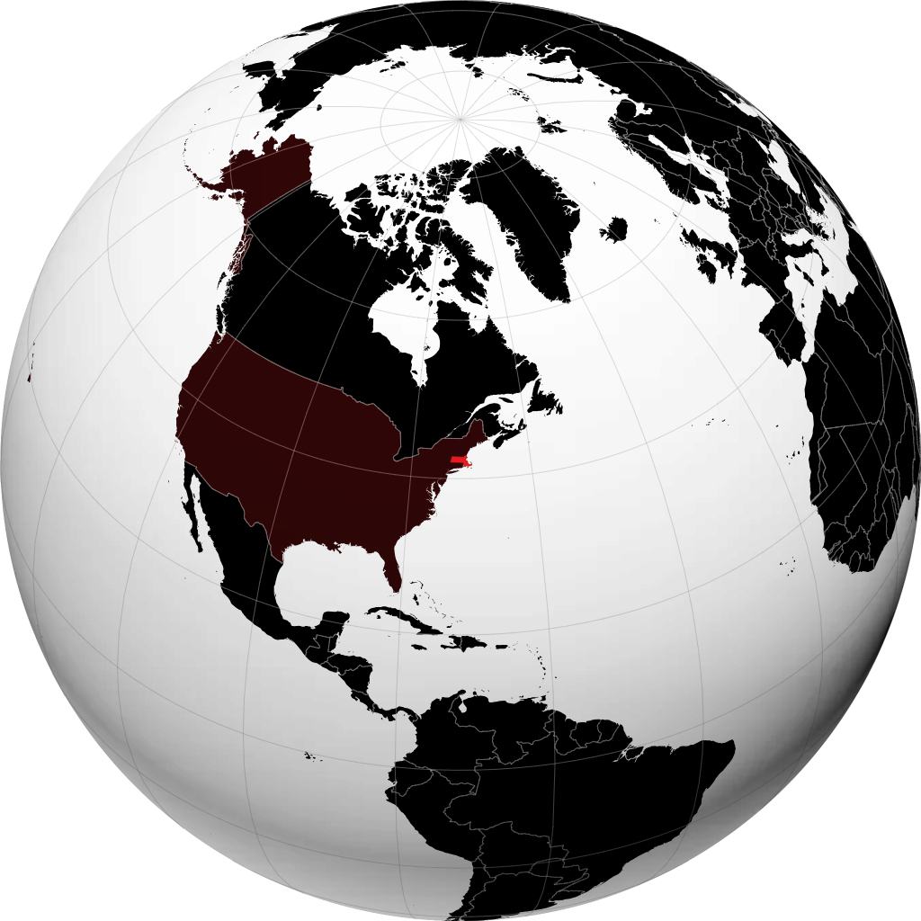 Massachusetts na globusie
