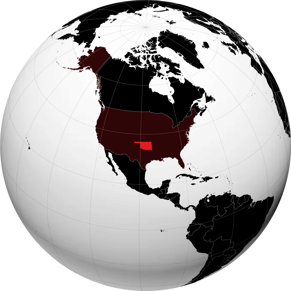 Oklahoma na globusie