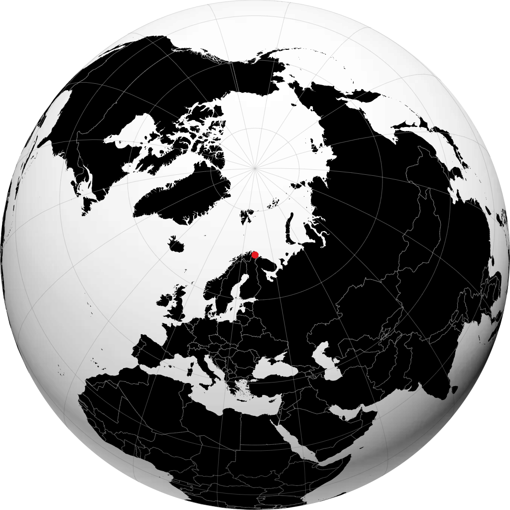 Varangerbotn na globusie