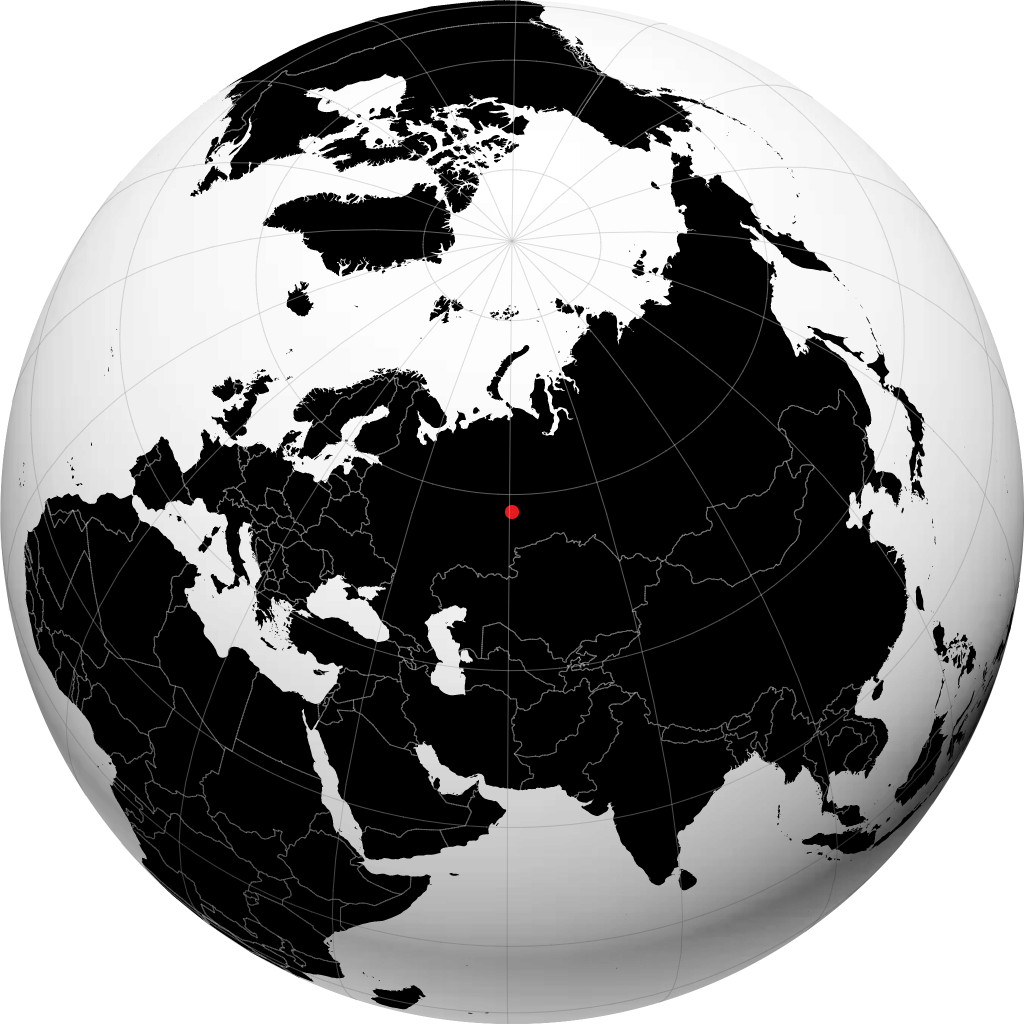 Wierchniaja Sałda na globusie