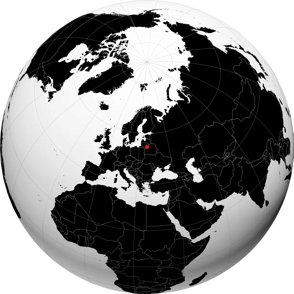 Wilno na globusie