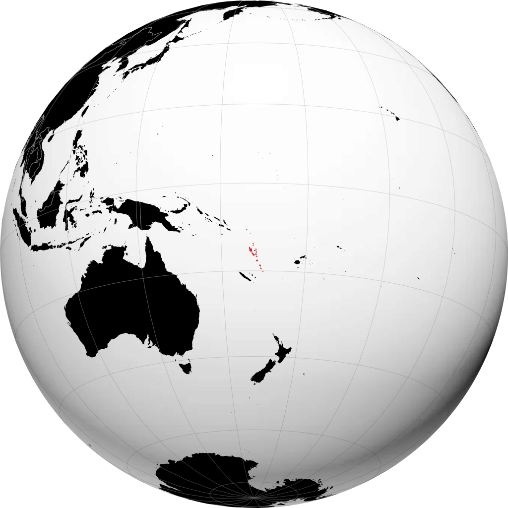 Vanuatu na globusie