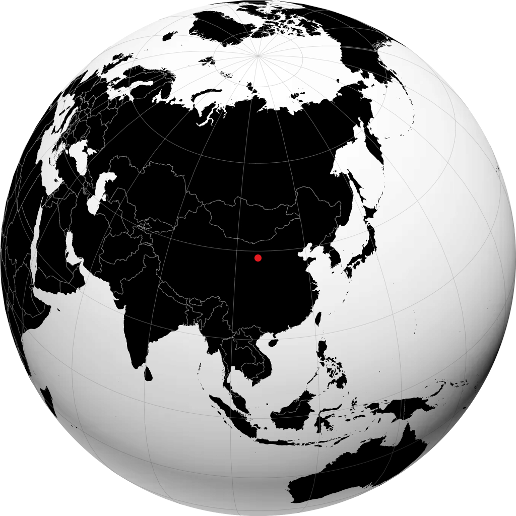 Yinchuan na globusie