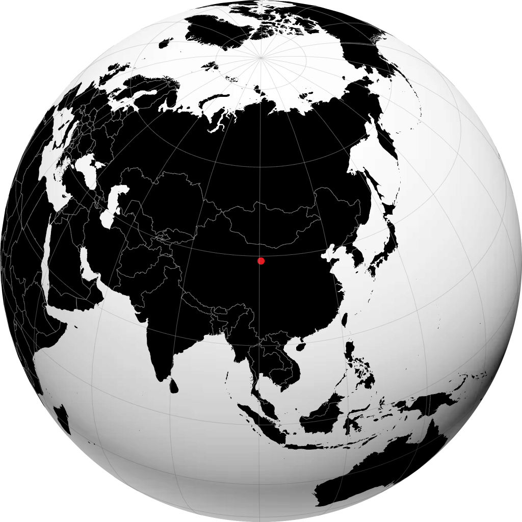 Zhangye na globusie