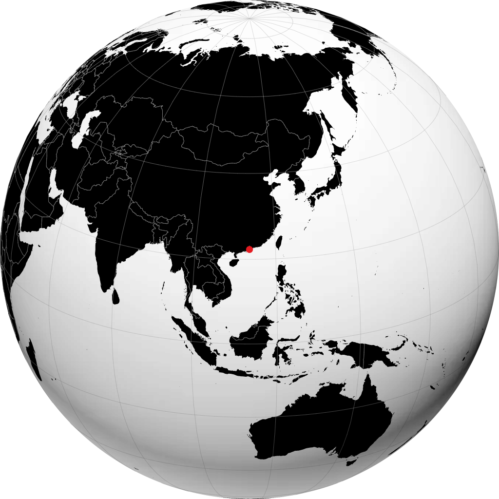 Zhuhai na globusie