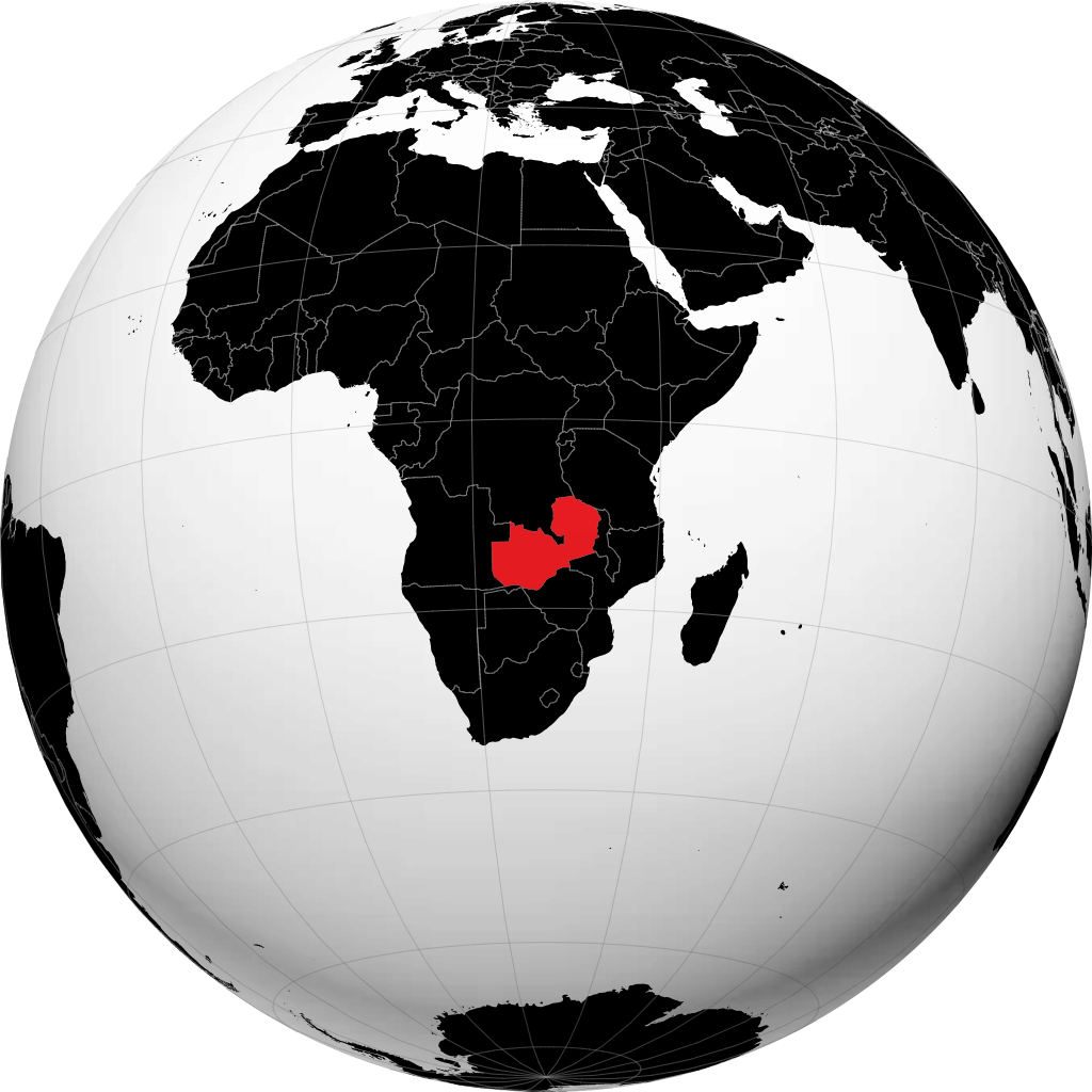 Zambia na globusie