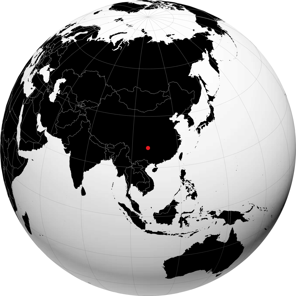 Zunyi na globusie