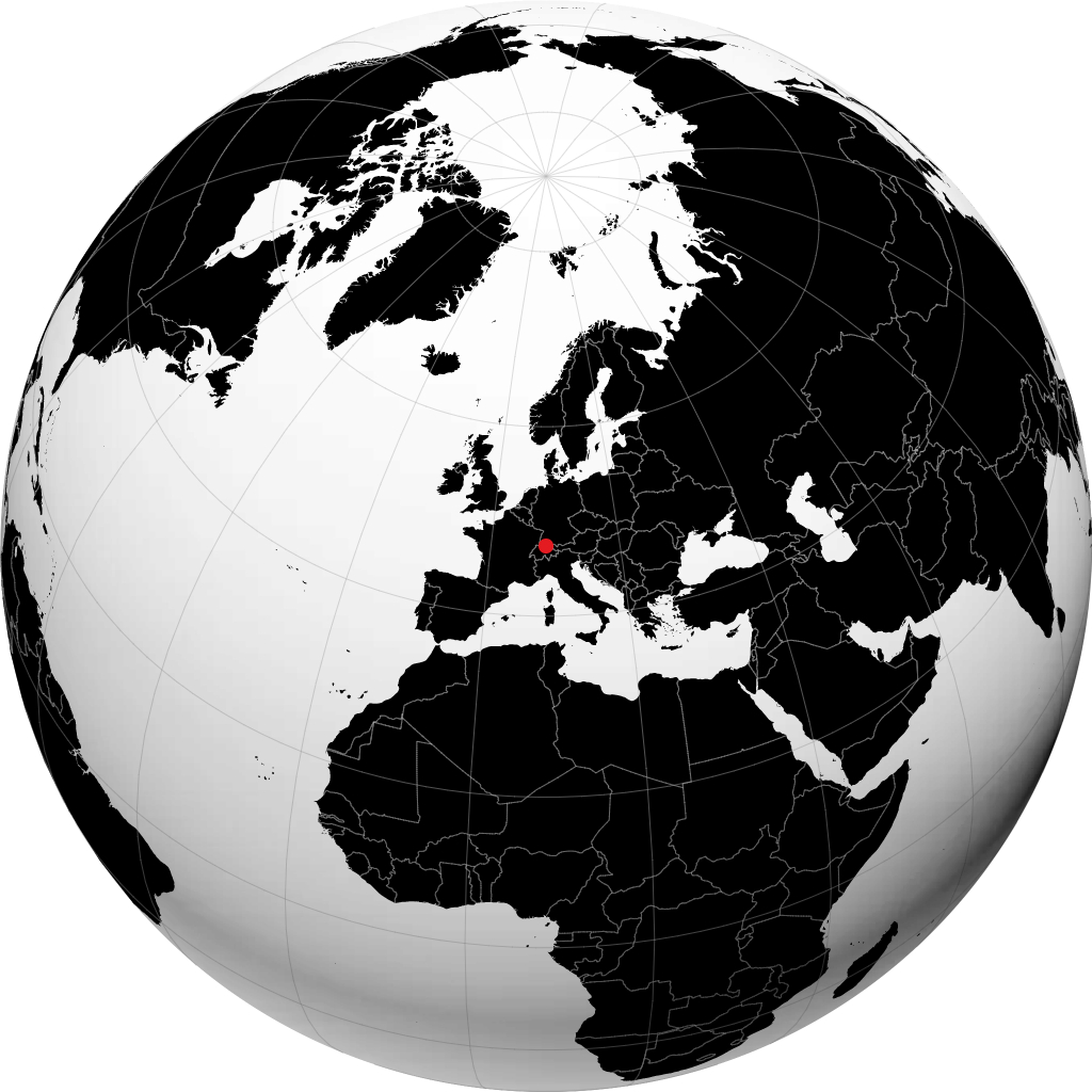 Zurych na globusie